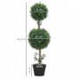 2-pack Konstgjorda Buxbomträd med Kruka – 91,4 cm