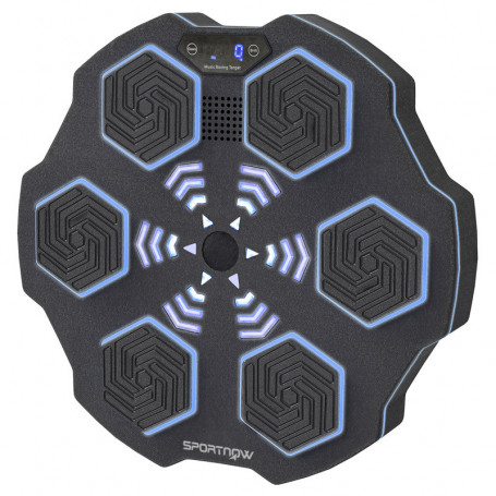 Musikstyrd Boxningsmaskin med LED-display och Bluetooth – 44 x 44 x 8 cm