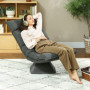 Roterbar Golvstol med Justerbart Ryggstöd – Hopfällbar & Mjuk, 360°...