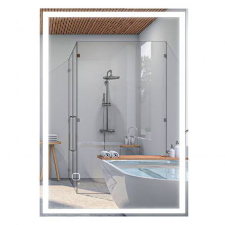 LED-badrumsspegel med Touch, Dimfunktion och Imskydd – 70 x 50 cm