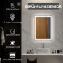LED-badrumsspegel med Touch, Dimfunktion och Imskydd – 70 x 50 cm