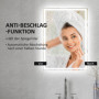 LED-badrumsspegel med Touch, Dimfunktion och Imskydd – 70 x 50 cm