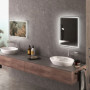 LED-badrumsspegel med Touch, Dimfunktion och Imskydd – 70 x 50 cm
