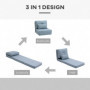 Bäddfåtölj 3-i-1 Golv Design Blå