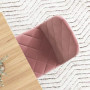Matstolar 4-pack Sammetslook Rosa