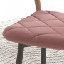 Matstolar 4-pack Sammetslook Rosa