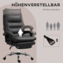 Kontorsstol med Massagefunktion, Forstöd - Svart Mikrofiber