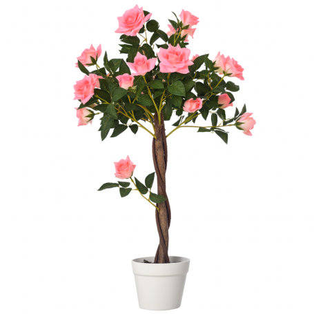 Konstgjord Växt i Cementkruka Ø18 x 90H cm Rosa