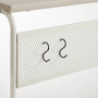 C-format sidobord med hjul, 55x34x66 cm, beige