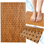 Bambumatta för badrum & dusch – halkfri, vattentät, 80x50 cm – naturlig finish
