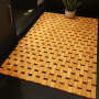 Bambumatta för badrum & dusch – halkfri, vattentät, 80x50 cm – naturlig finish