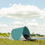 Strandtält – stort, blågrått, UV30+ skydd, 190×120×86 cm – lätt & kompakt med bärväska