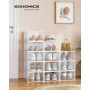 Förvaringslådor x12 Stapelbara Transparent Med Lock 33,2 x 23 x 14,5 cm