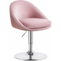 Roterbar Fåtölj - Sminkpall med Justerbar Höjd Rosa Sammet
