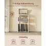 Sidobord - Sängbord med 3 Hyllor 43 x 30 x 69 cm Vintage Vit