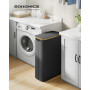 Tvättkorg med lock och innerpåse – 65 L, Svart, perfekt för små utr...