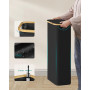 Tvättkorg med lock och innerpåse – 65 L, Svart, perfekt för små utrymmen 42 x 22,5 x 70,5 cm