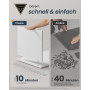 Bokhylla med 6 Fack & 4 Lådor Vit 83 x 27 x 61,6 cm