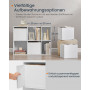 Bokhylla med 6 Fack & 4 Lådor Vit 83 x 27 x 61,6 cm