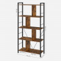 Bokhylla 5 Nivåer Uppdelade Hyllor Vintage Brun 74 x 30 x 150 cm