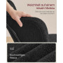 Matstol 2-pack Rund Form Svart Teddy Fleece, Metallram