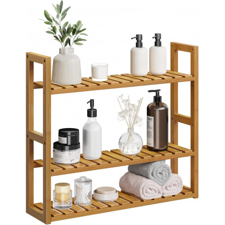 Badrumshylla för Golv-/vägmontering med 3 justerbara hyllplan 60 x ...