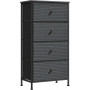 Bbyrå med 4 Lådor och Geometriskt Mönster 30 x 51 x 99 cm Svart