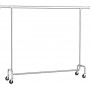 Heavy-Duty Klädställning på Hjul 110 kg med Utdragbar Stång (160-200) x 45 x 162,9 cm, Förkromad