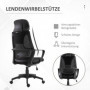 Ergonomisk Kontorsstol med Nätrygg – max 120 kg Svart