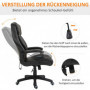 Ergonomisk Kontorsstol med Massagefunktion 6 Vibrationspunkter Brun Läder
