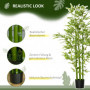 Konstväxt Bambu Realistiskt Utseende 150 cm (H) Grön
