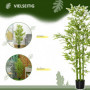 Konstväxt Bambu Realistiskt Utseende 150 cm (H) Grön