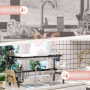 Modulärt Diskställ för över diskbänk – rostfritt stål, 100 cm