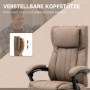 Kontorsstol med Massagefunktion, Fällbar Fotstöd 65 x 61 x 113 cm Brun