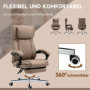 Kontorsstol med Massagefunktion, Fällbar Fotstöd 65 x 61 x 113 cm Brun