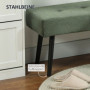 Hallbänk - Sängbänk i Manchestertyg 100 x 36 x 45 cm Grön