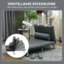 Bäddfåtölj Justerbar Ryggstöd Mörkgrå Linne / Gästsäng