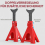 Pallbock 2-pack 6 Ton per Styck, Justerbar Höjd 37,5–59,2 cm