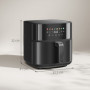 Digital Varmluftsfritös 8L Airfryer med 8 Lägen, LED-display, 360°