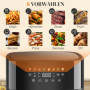 Digital Varmluftsfritös 8L Airfryer med 8 Lägen, LED-display, 360°