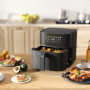 Digital Varmluftsfritös 8L Airfryer med 8 Lägen, LED-display, 360°