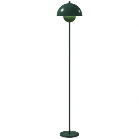Golvlampa Modern Curve Grön Stål med E27-sockel och fotpedal