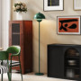 Golvlampa Modern Curve Grön Stål med E27-sockel och fotpedal