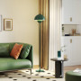 Golvlampa Modern Curve Grön Stål med E27-sockel och fotpedal