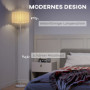 Golvlampa Ø35 x 153 cm med E27-sockel, PVC-skärm och fotpedal