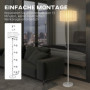 Golvlampa Ø35 x 153 cm med E27-sockel, PVC-skärm och fotpedal