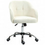 Kontorsfåtölj Teddy Fleece Klädsel, Krämvit