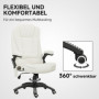 Kontorsstol med Massagefunktion i 6-punkter Ergonomisk Gungfunktion...