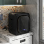 Mini Torktumlare 800W, 4 kg Kapacitet med UV-desinfektion, Kompakt Design, Rostfritt Stål, Svart
