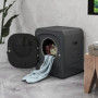 Mini Torktumlare 800W, 4 kg Kapacitet med UV-desinfektion, Kompakt Design, Rostfritt Stål, Grå